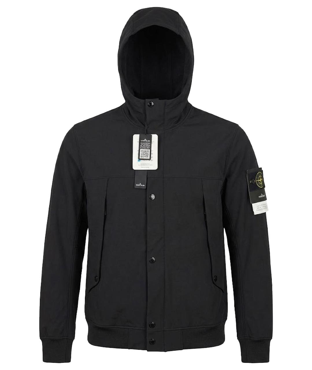 STONE ISLAND Черная хлопковая куртка, фото 1