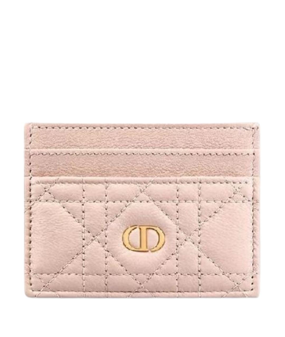 CHRISTIAN DIOR Розовый кожаный кардхолдер, фото 1