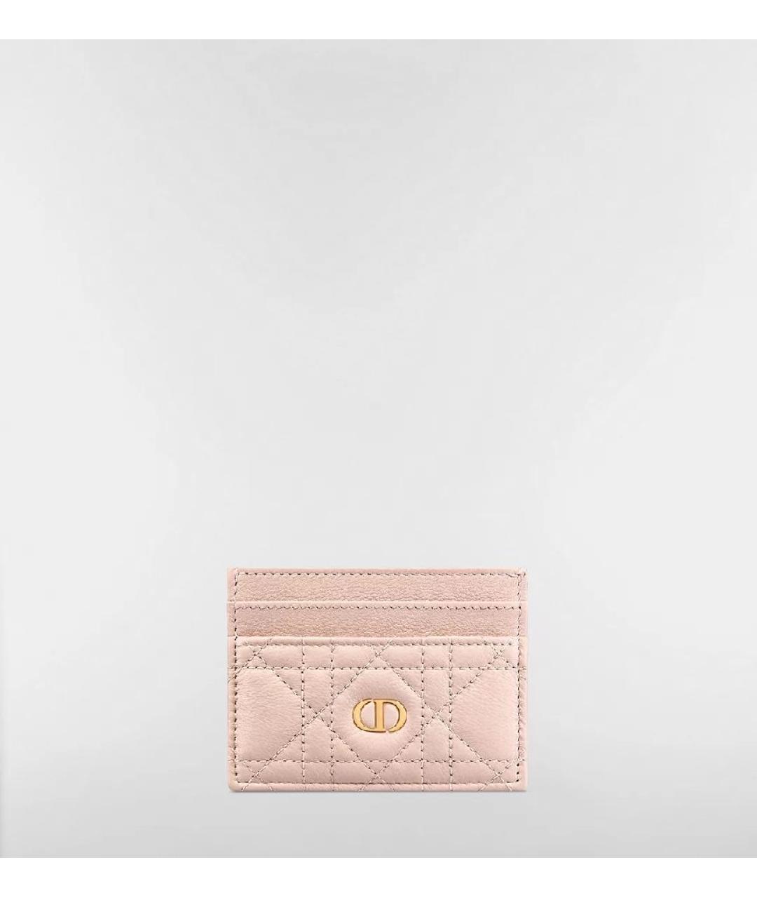 CHRISTIAN DIOR Розовый кожаный кардхолдер, фото 7