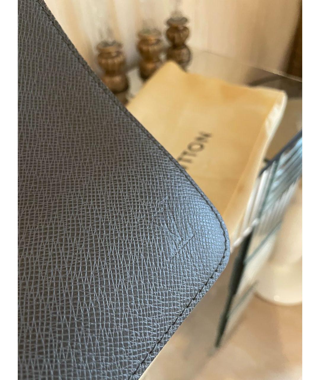 LOUIS VUITTON Серая кожаная сумка на плечо, фото 5