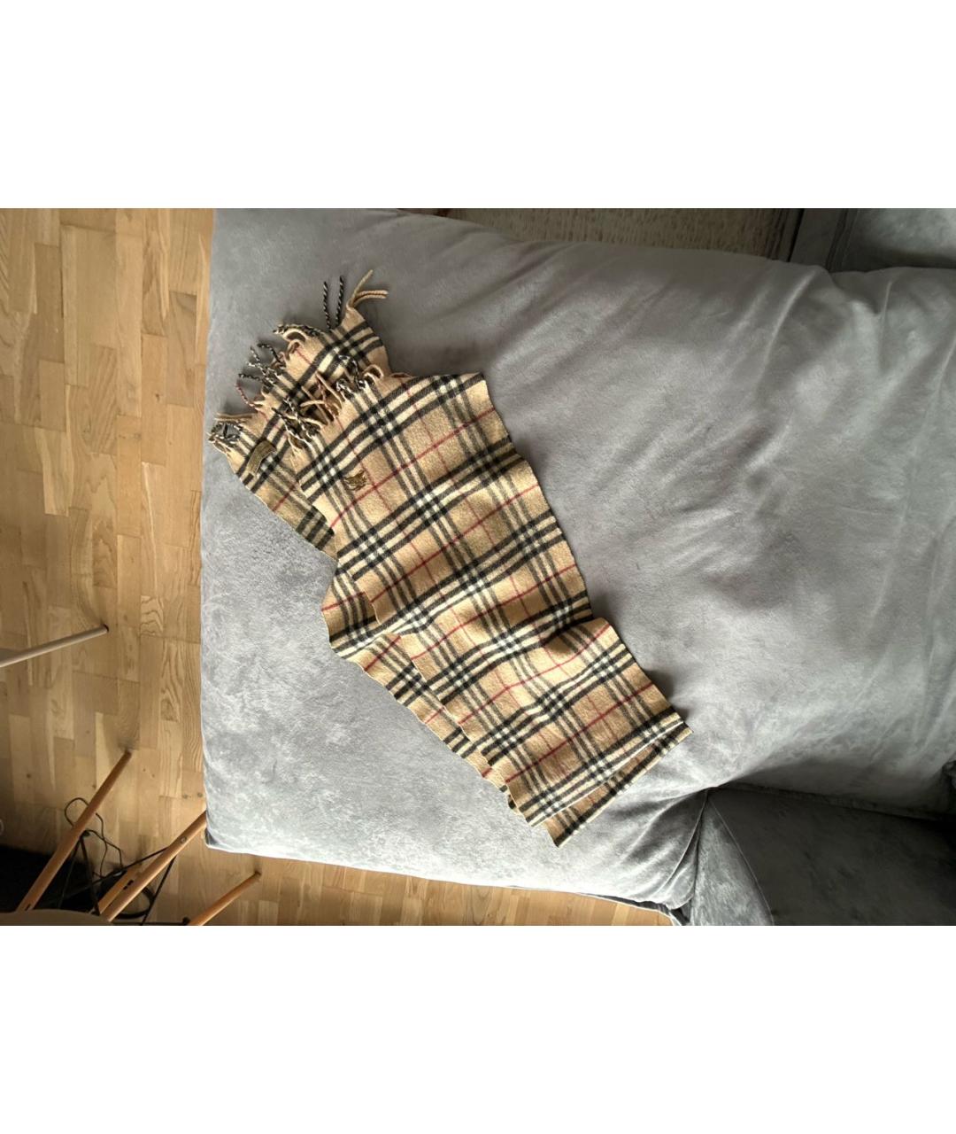 BURBERRY Бежевый шарф, фото 4
