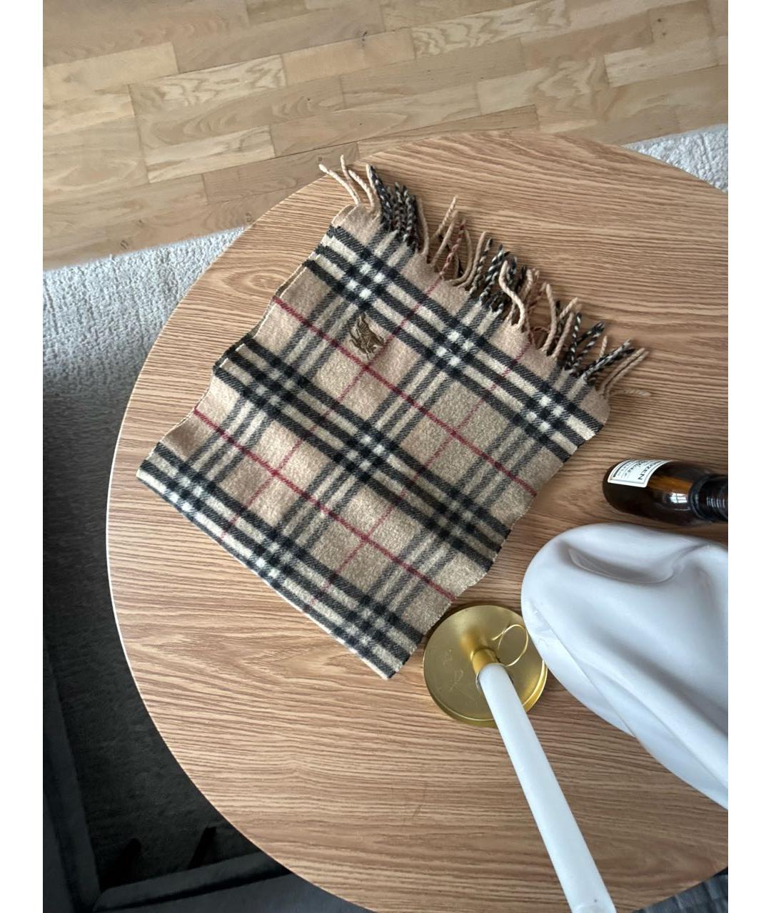 BURBERRY Бежевый шарф, фото 5