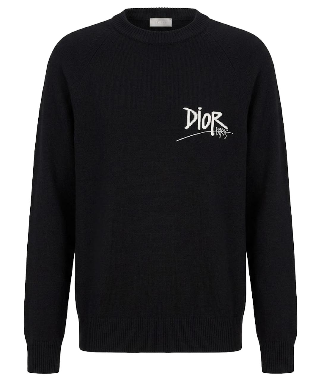 CHRISTIAN DIOR Черный кашемировый джемпер / свитер, фото 1