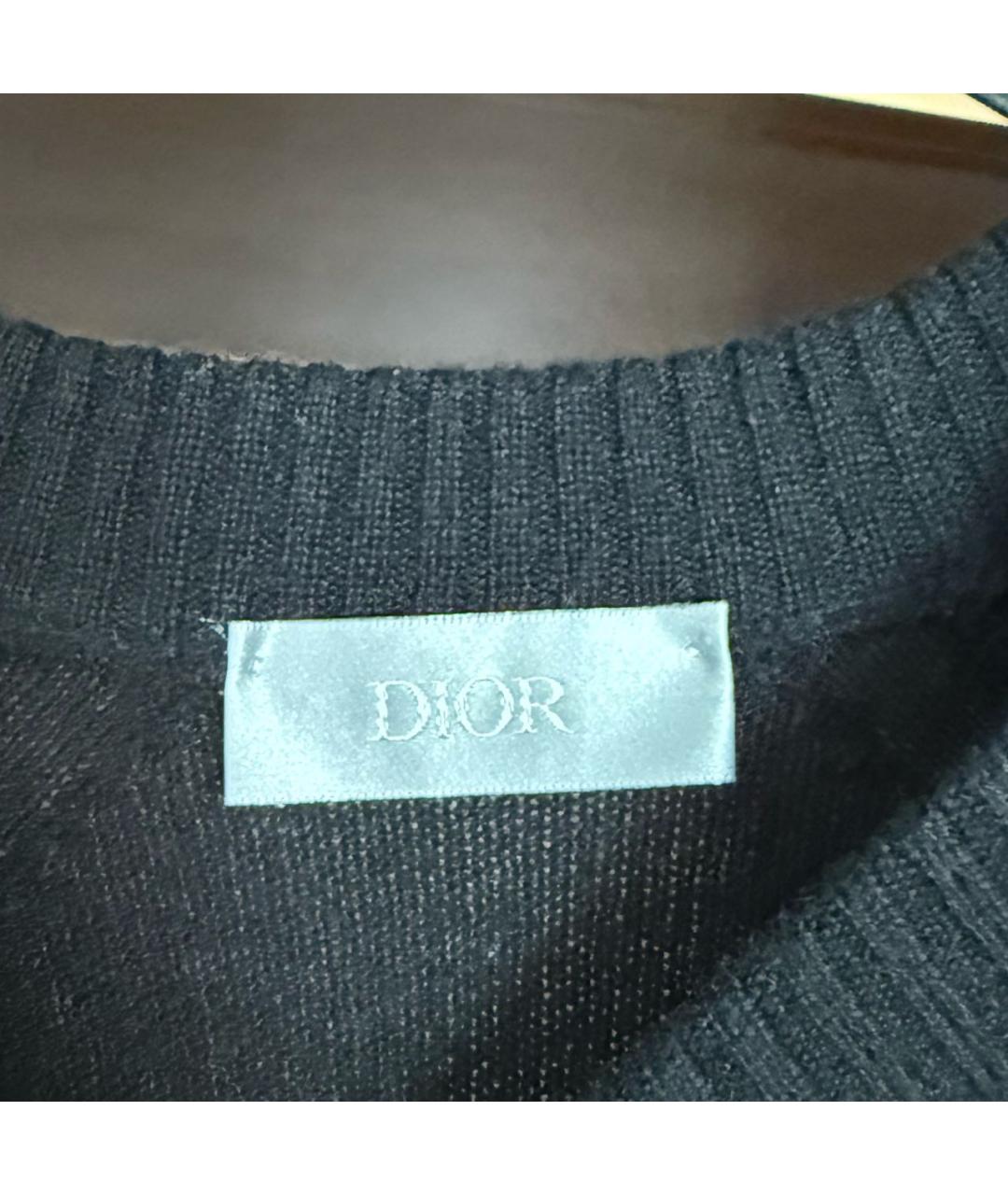 CHRISTIAN DIOR Черный кашемировый джемпер / свитер, фото 3