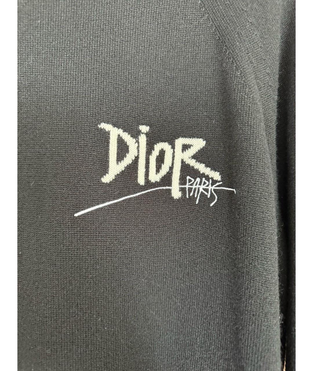 CHRISTIAN DIOR Черный кашемировый джемпер / свитер, фото 2