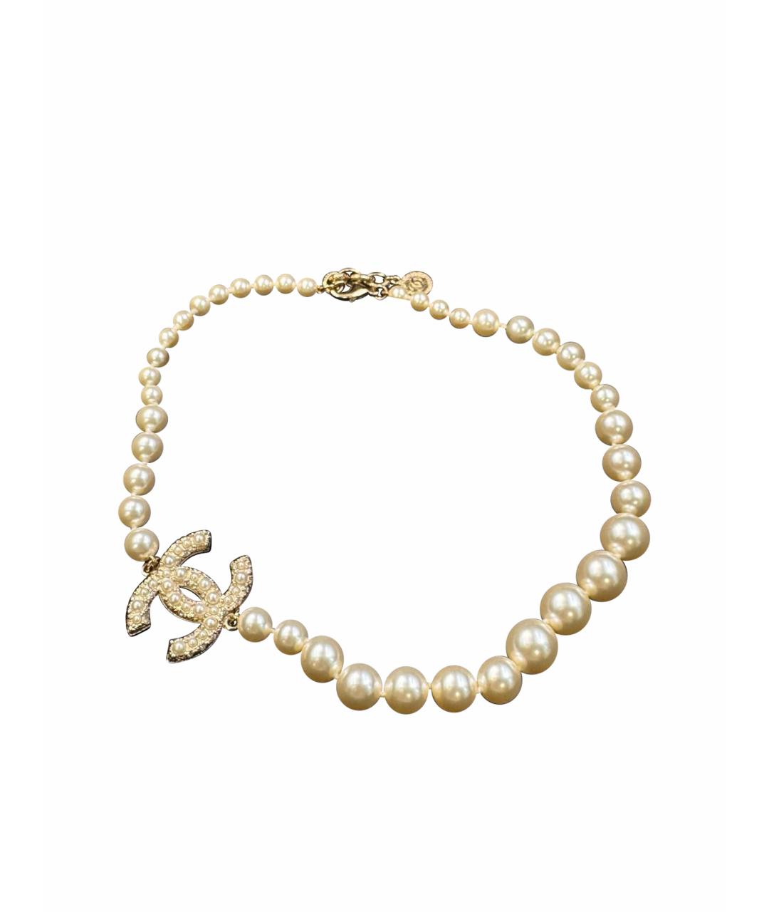 CHANEL Бежевое колье, фото 1