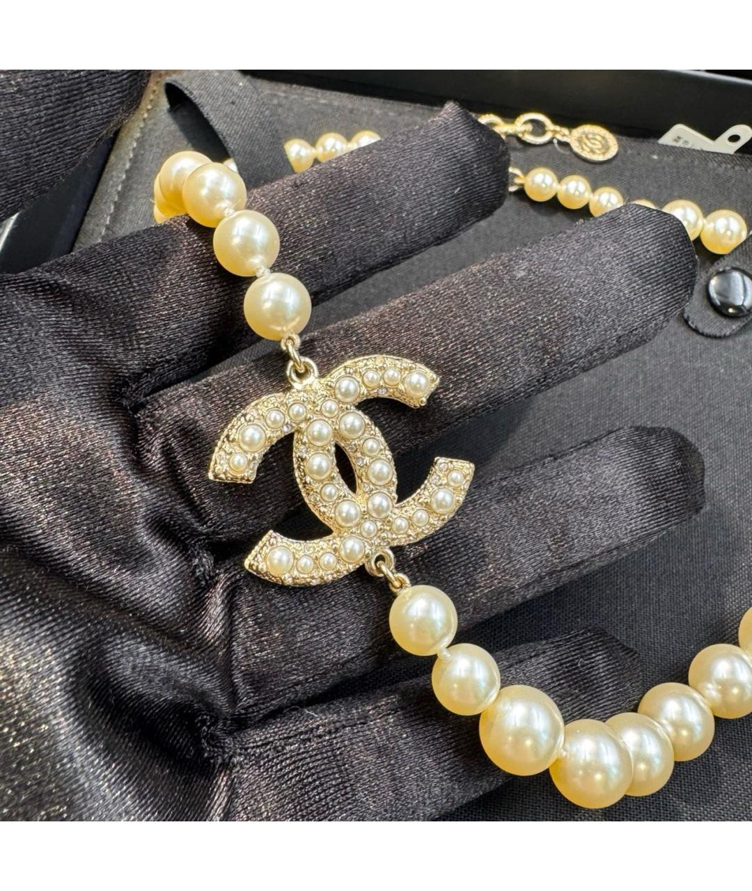 CHANEL Бежевое колье, фото 2