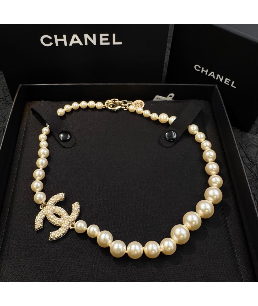 CHANEL Бежевое колье, фото 5