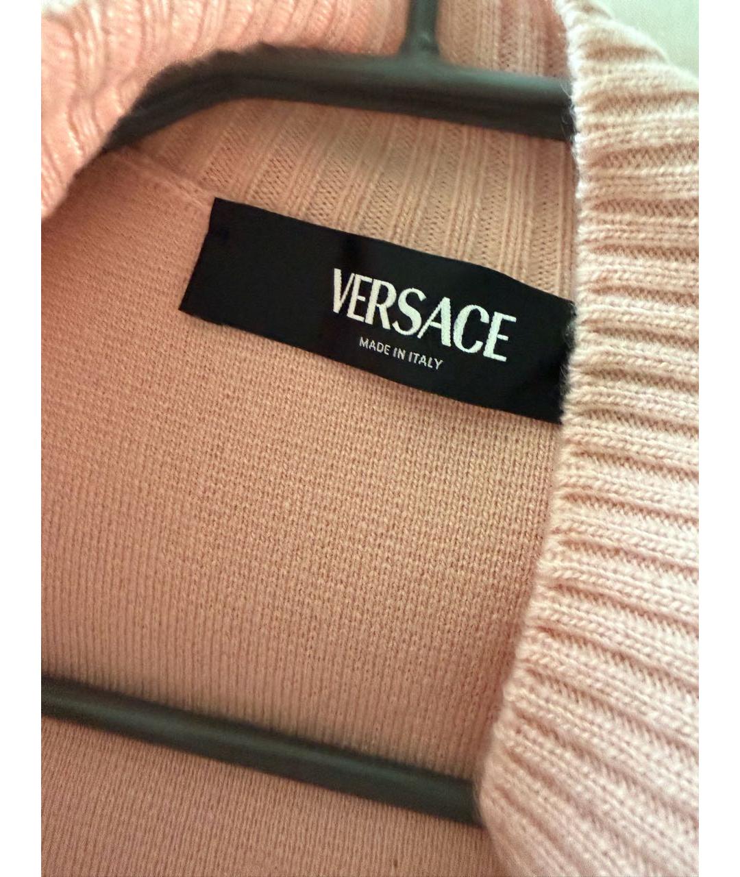 VERSACE Розовое шерстяное платье, фото 3