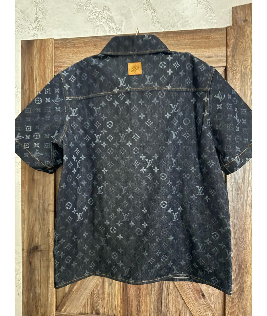 LOUIS VUITTON Темно-синяя хлопковая кэжуал рубашка, фото 3