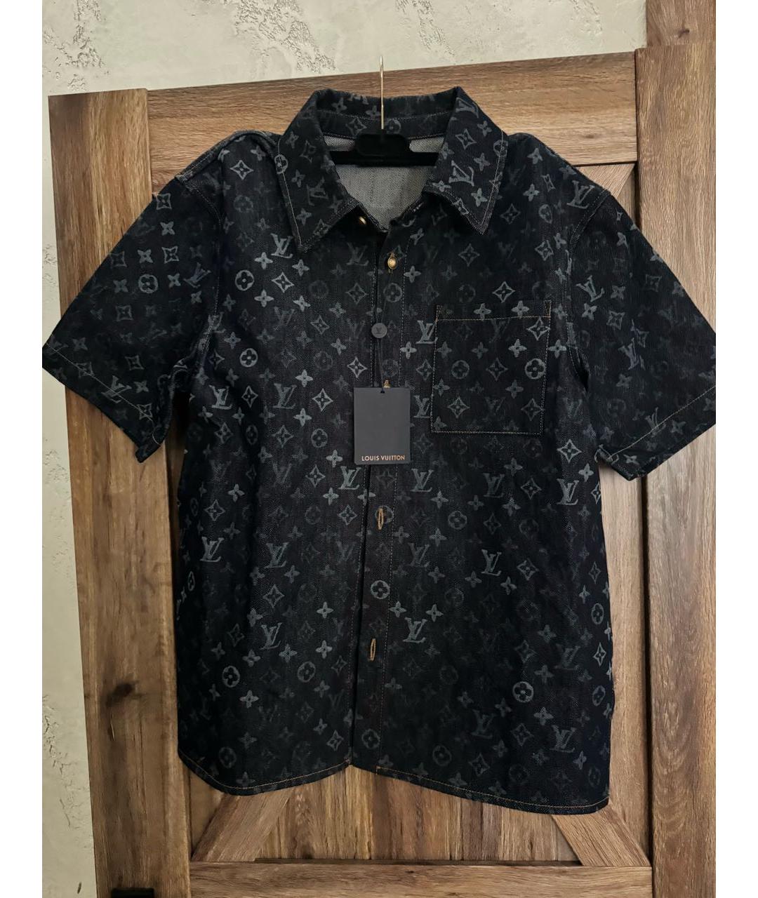 LOUIS VUITTON Темно-синяя хлопковая кэжуал рубашка, фото 2