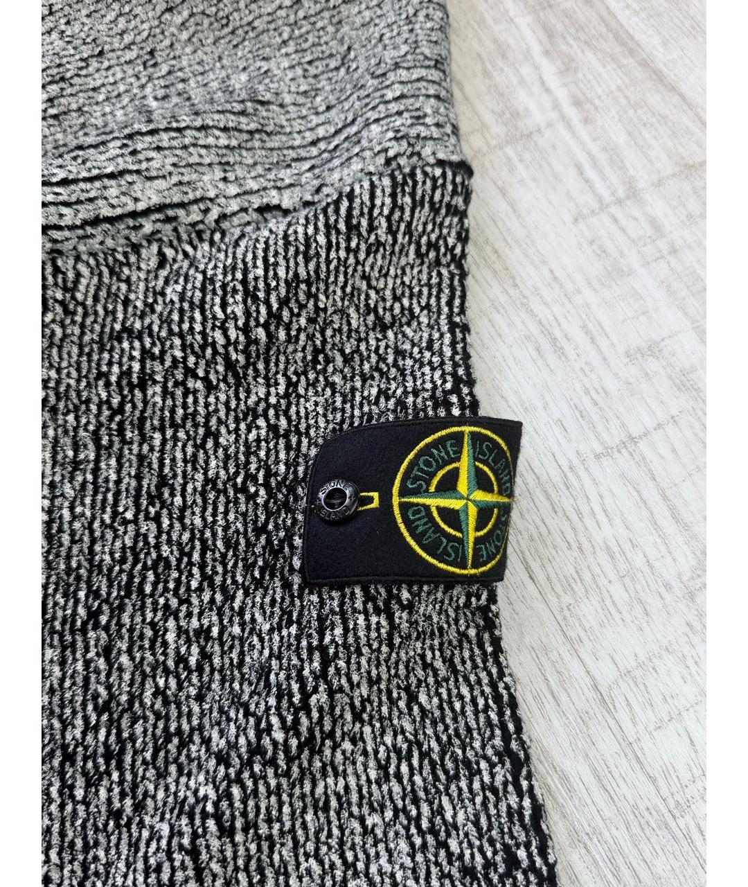 STONE ISLAND Антрацитовый хлопковый кардиган, фото 3