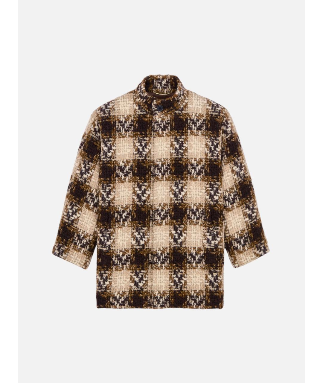 SAINT LAURENT Мульти шерстяное пальто, фото 4