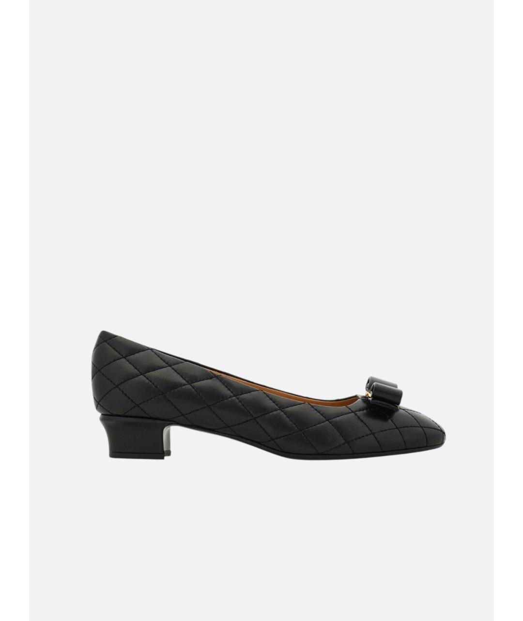 FERRAGAMO Черные кожаные туфли, фото 6