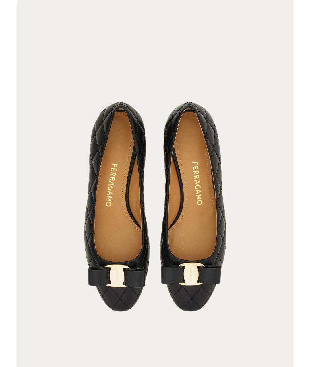 FERRAGAMO Черные кожаные туфли, фото 3