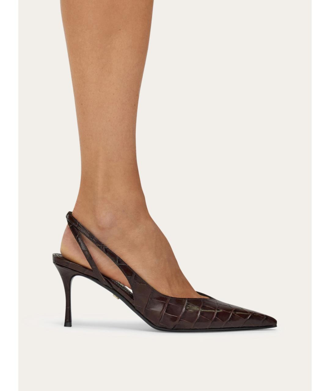 FERRAGAMO Коричневые кожаные туфли, фото 3