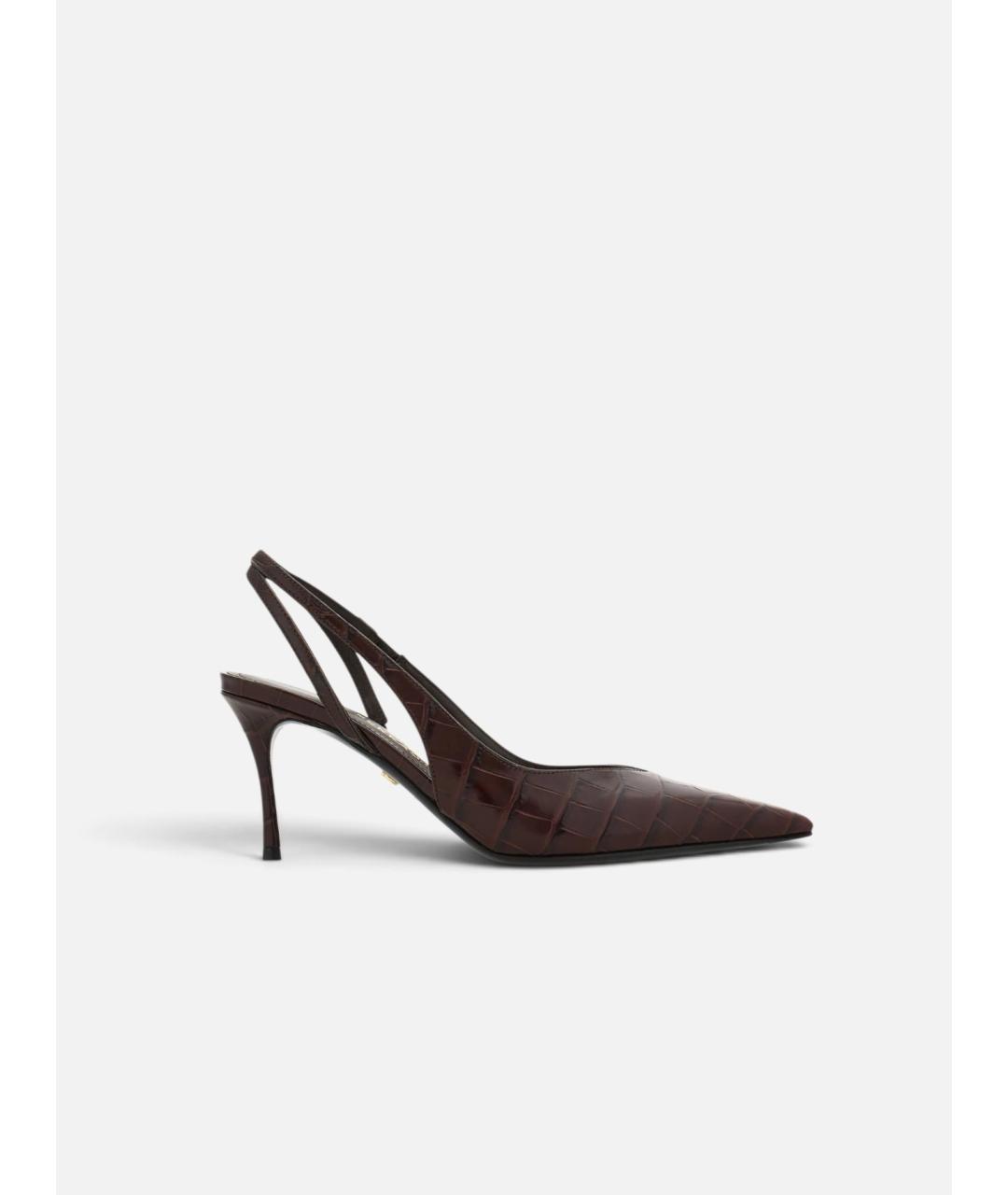 FERRAGAMO Коричневые кожаные туфли, фото 4