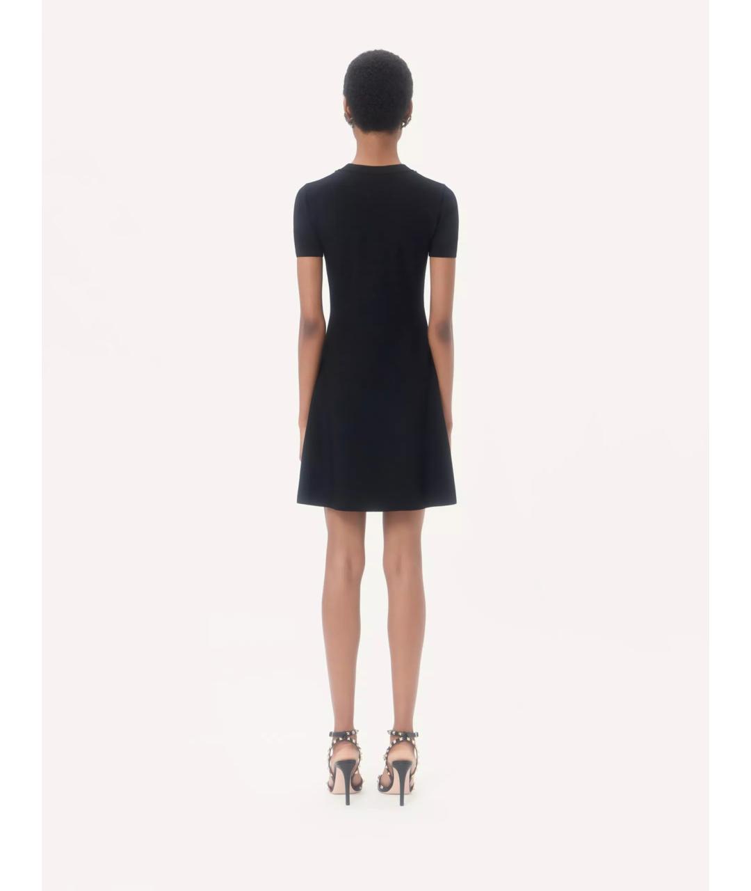 VALENTINO Черное вискозное коктейльное платье, фото 4
