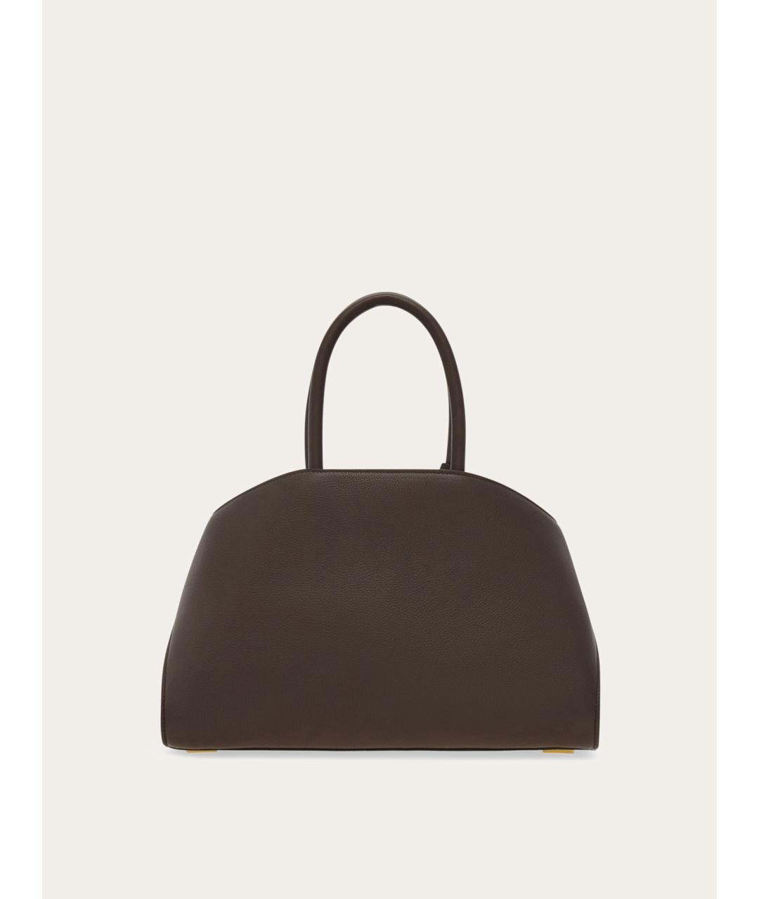 FERRAGAMO Коричневая кожаная сумка тоут, фото 3