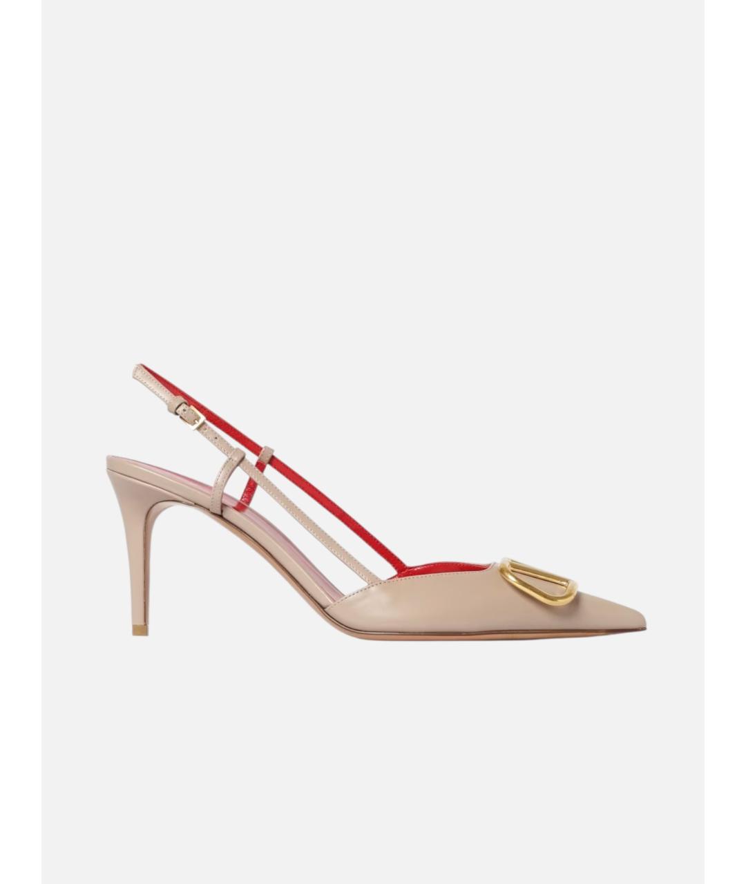 VALENTINO Бежевые кожаные туфли, фото 4