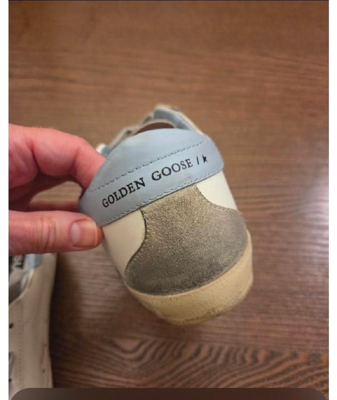 GOLDEN GOOSE Белые кожаные кеды, фото 4