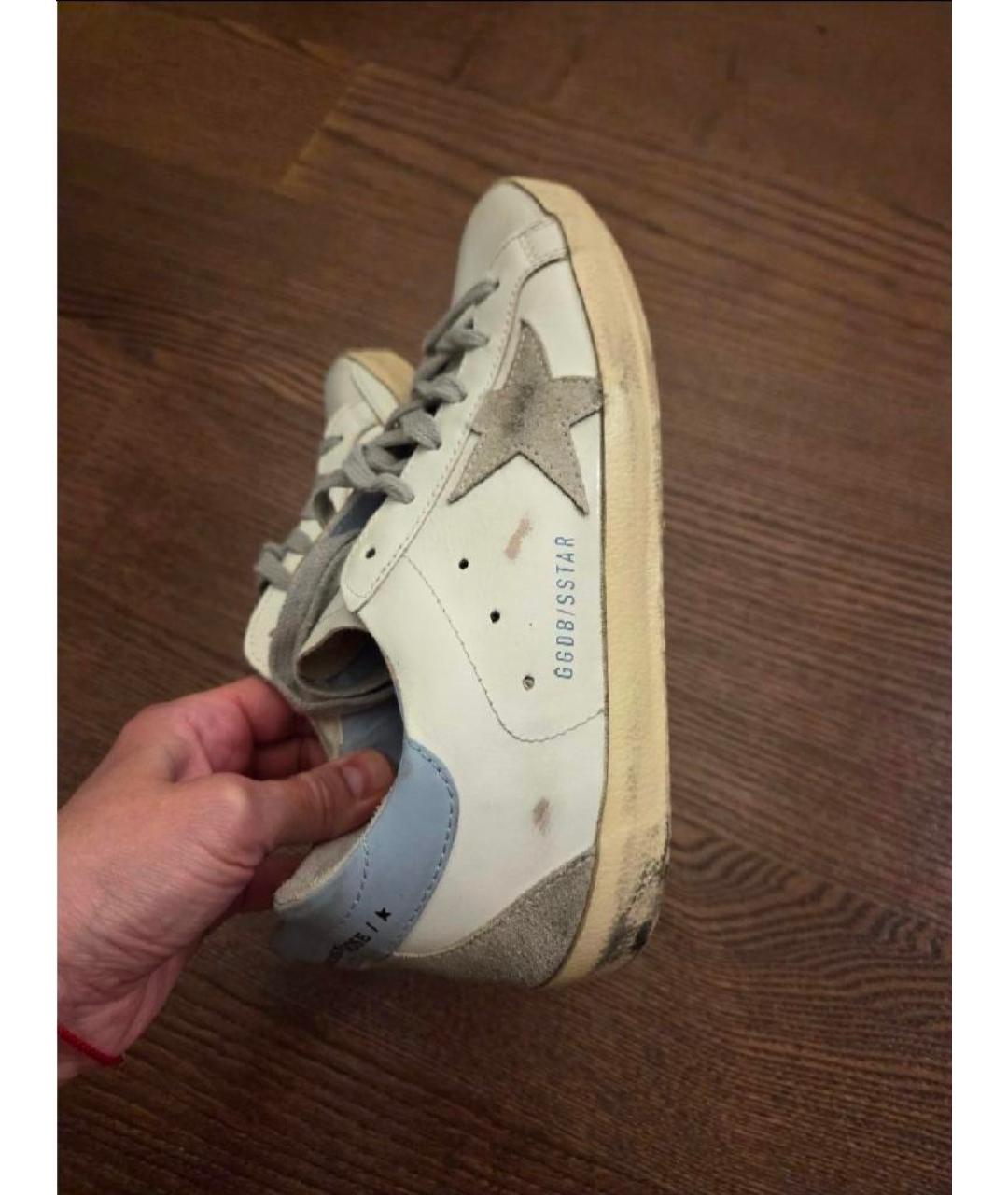 GOLDEN GOOSE Белые кожаные кеды, фото 2