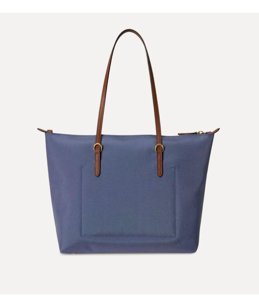 RALPH LAUREN Синяя сумка тоут, фото 2