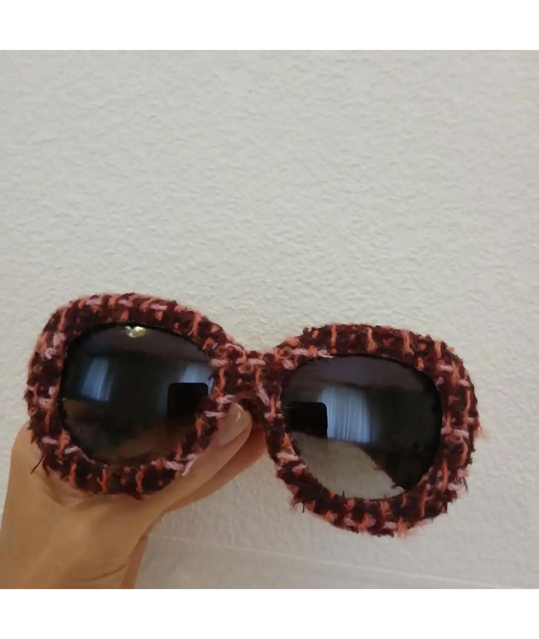 CHANEL Бордовые солнцезащитные очки, фото 6