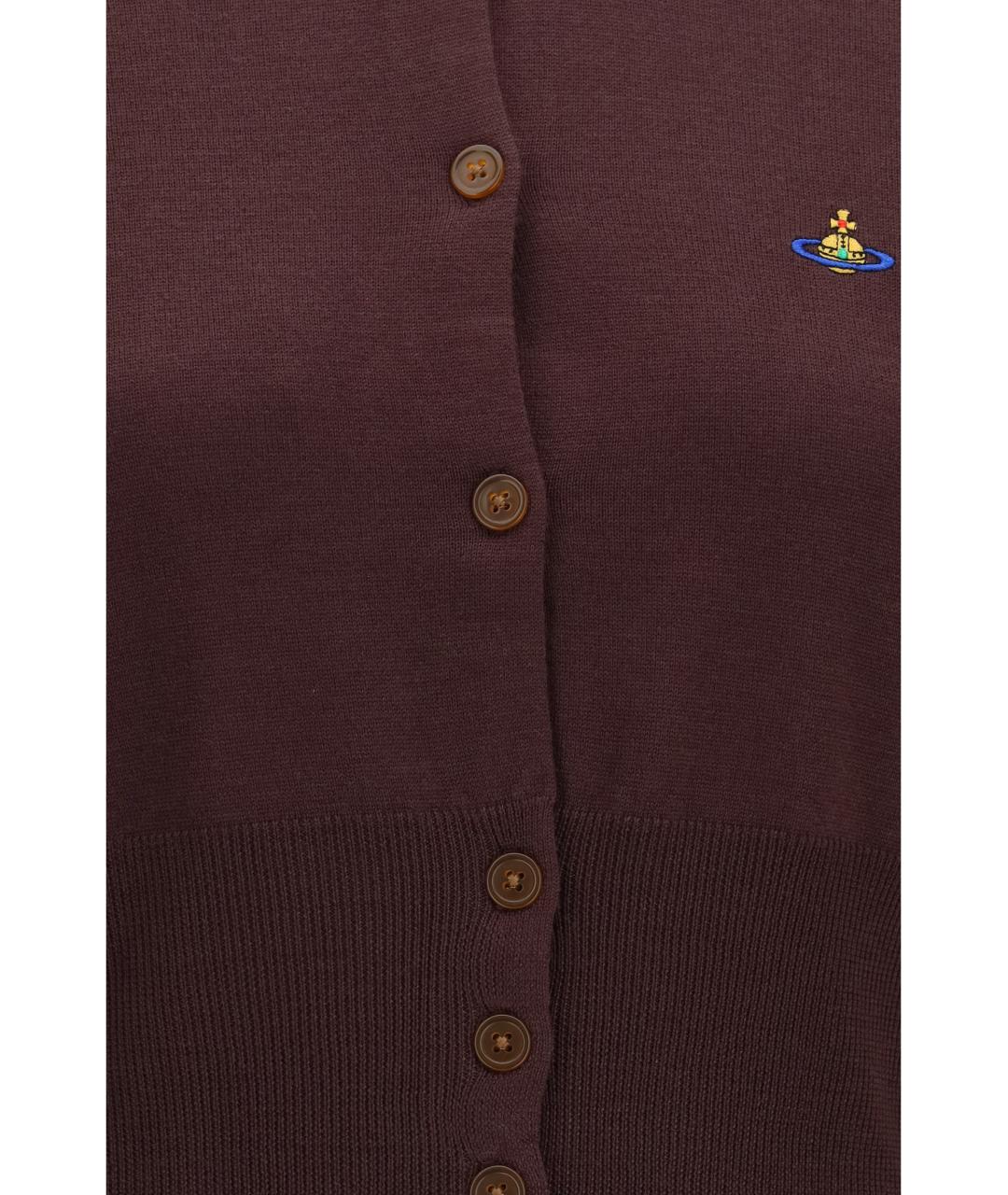 VIVIENNE WESTWOOD Бордовый шерстяной кардиган, фото 3