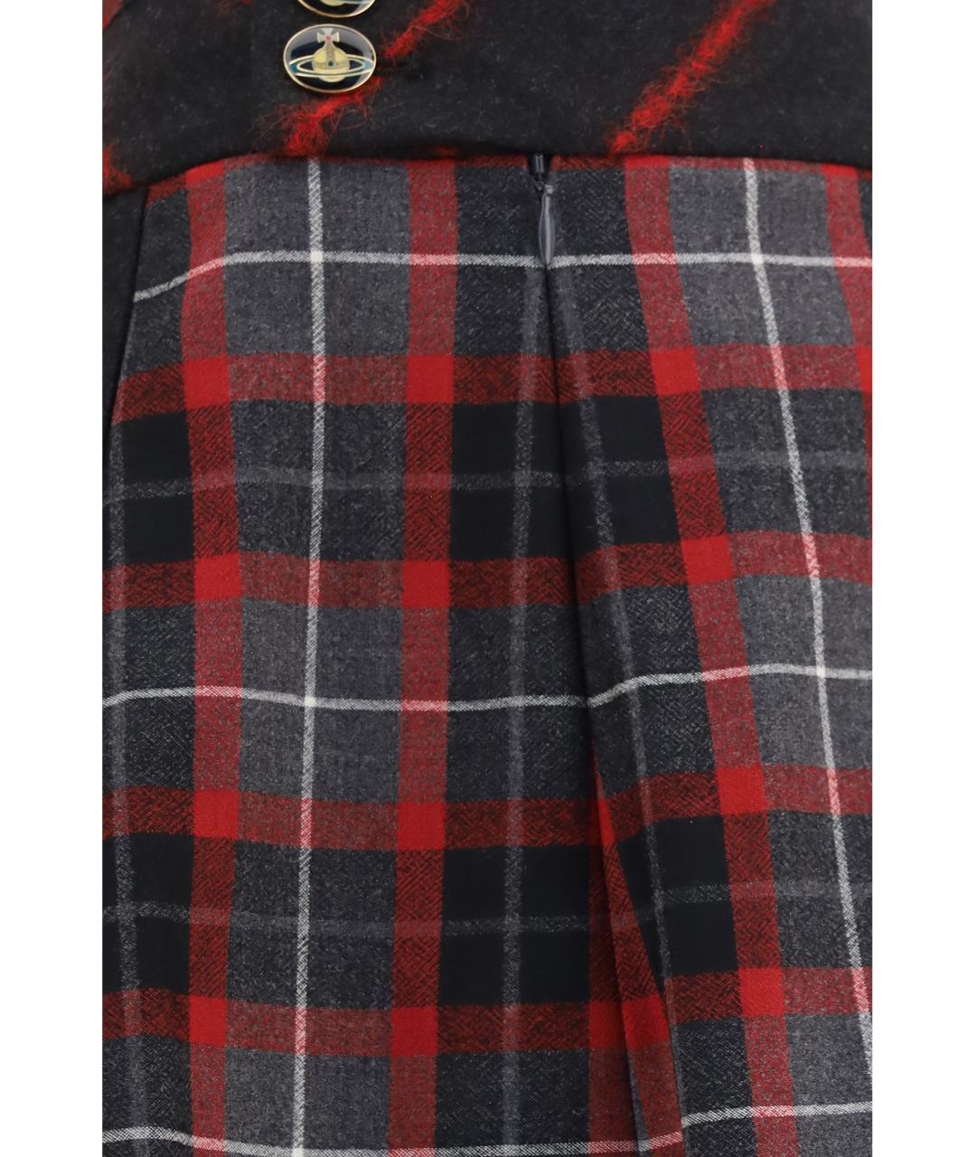 VIVIENNE WESTWOOD Мульти шерстяная юбка мини, фото 3