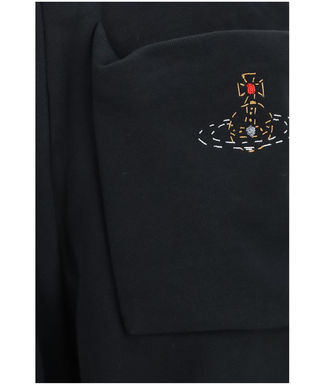 VIVIENNE WESTWOOD Черные хлопковые повседневные брюки, фото 3