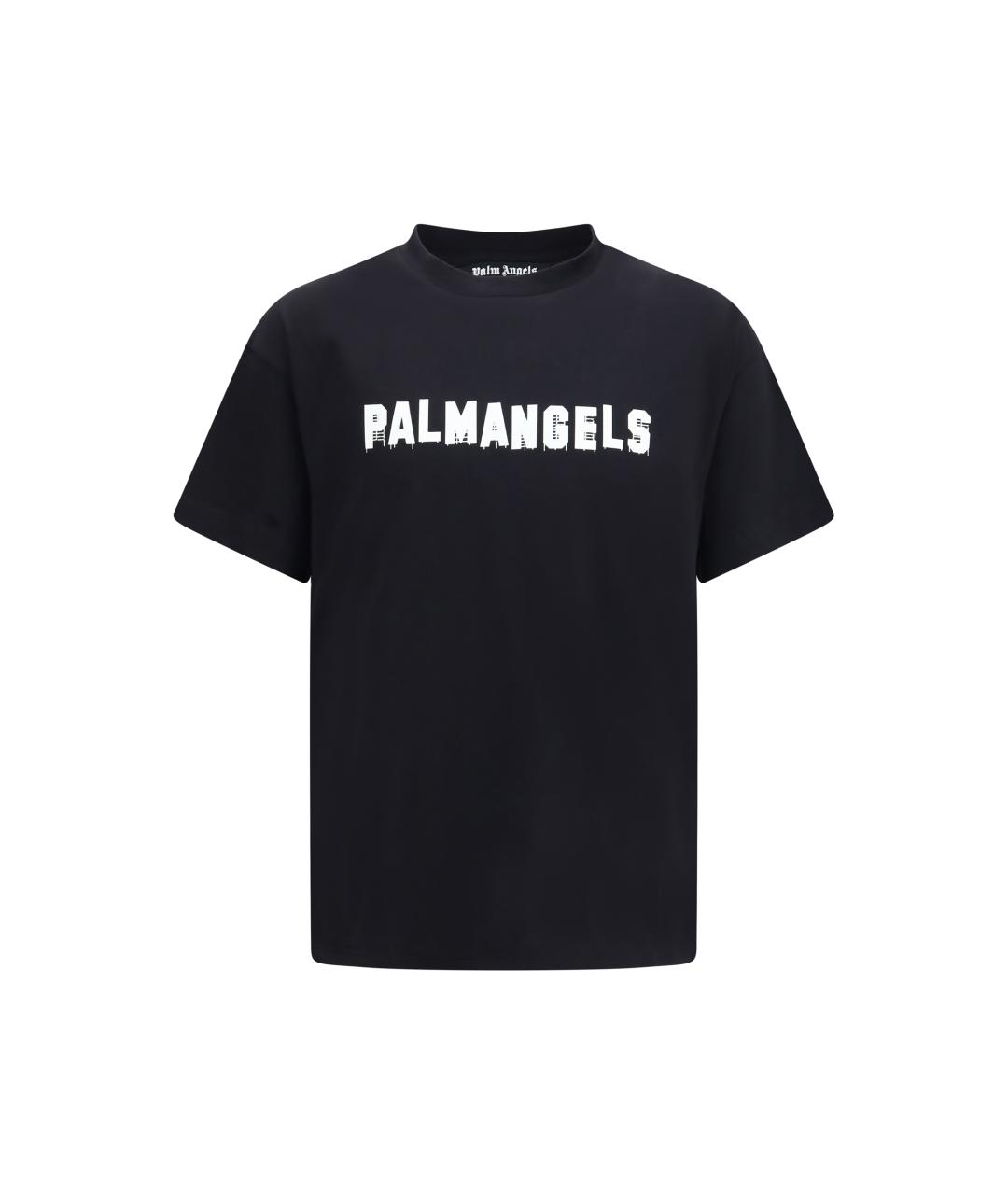 PALM ANGELS Черная хлопковая футболка, фото 1