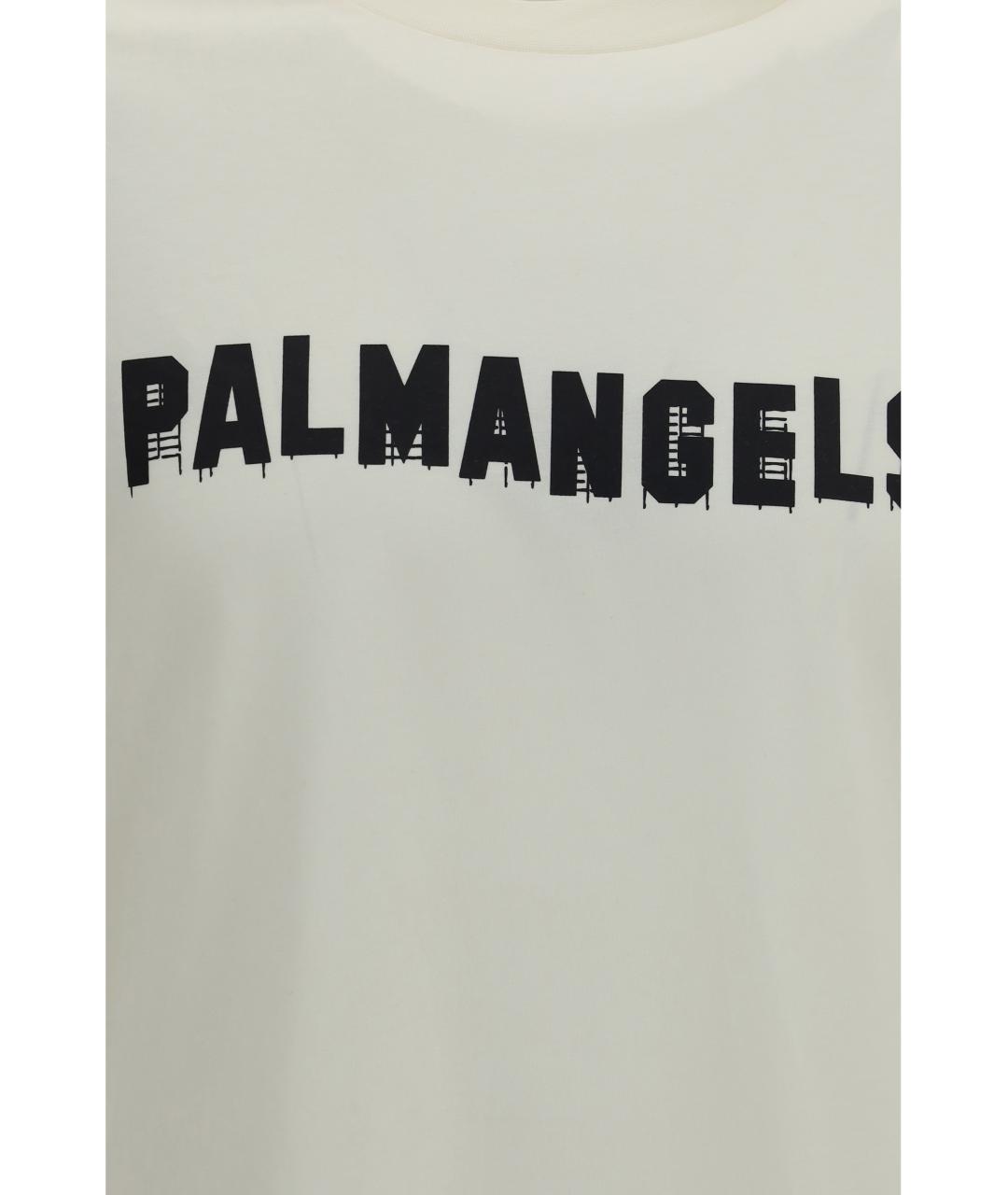 PALM ANGELS Белая хлопковая футболка, фото 3