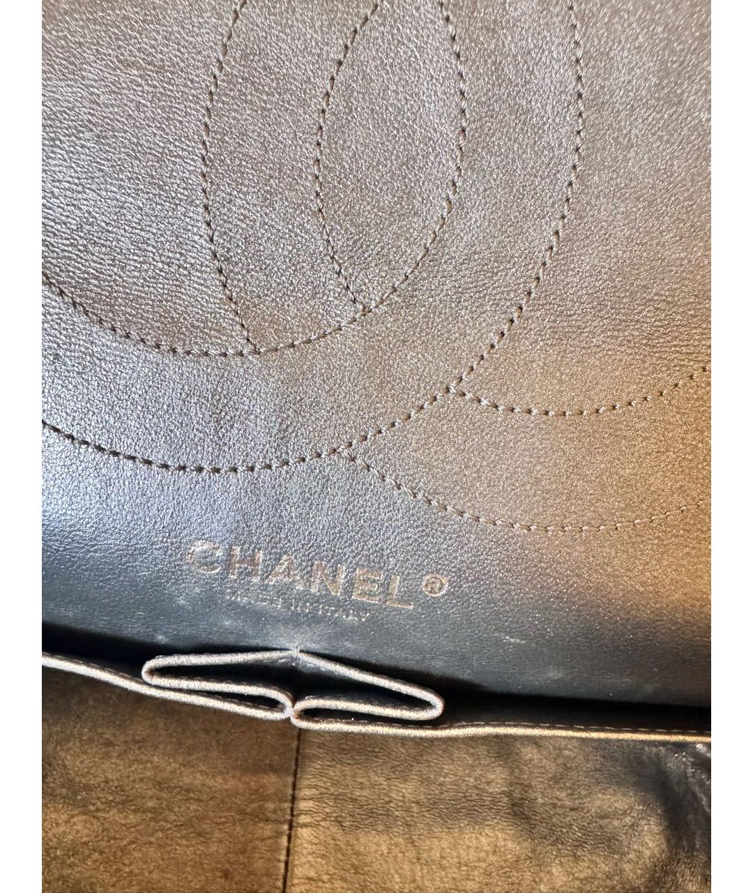 CHANEL Серебряная кожаная сумка через плечо, фото 5