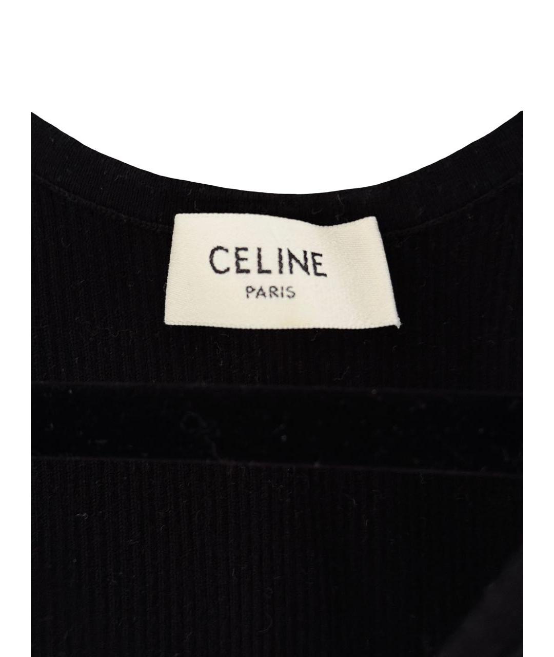 CELINE Черная майка, фото 2