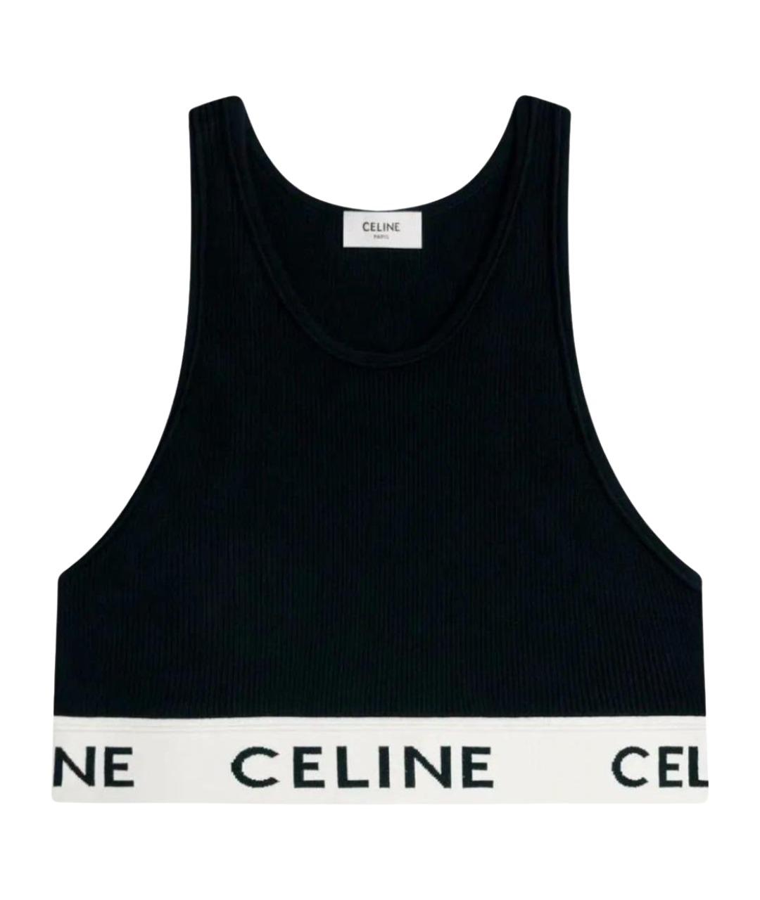 CELINE Черная майка, фото 1