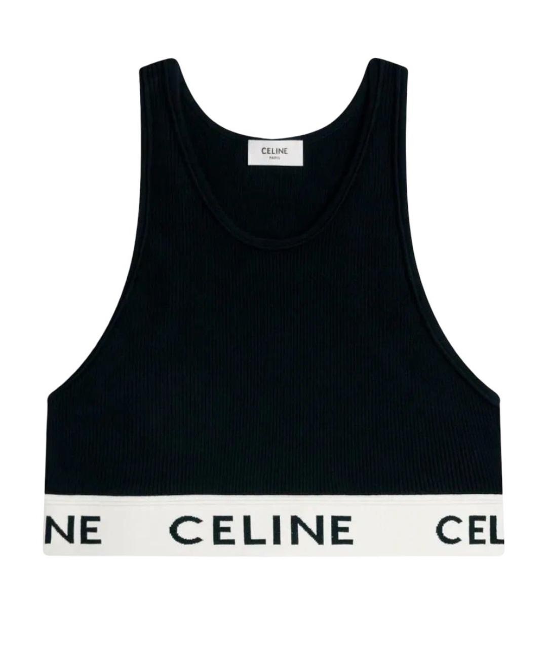 CELINE Черная майка, фото 5