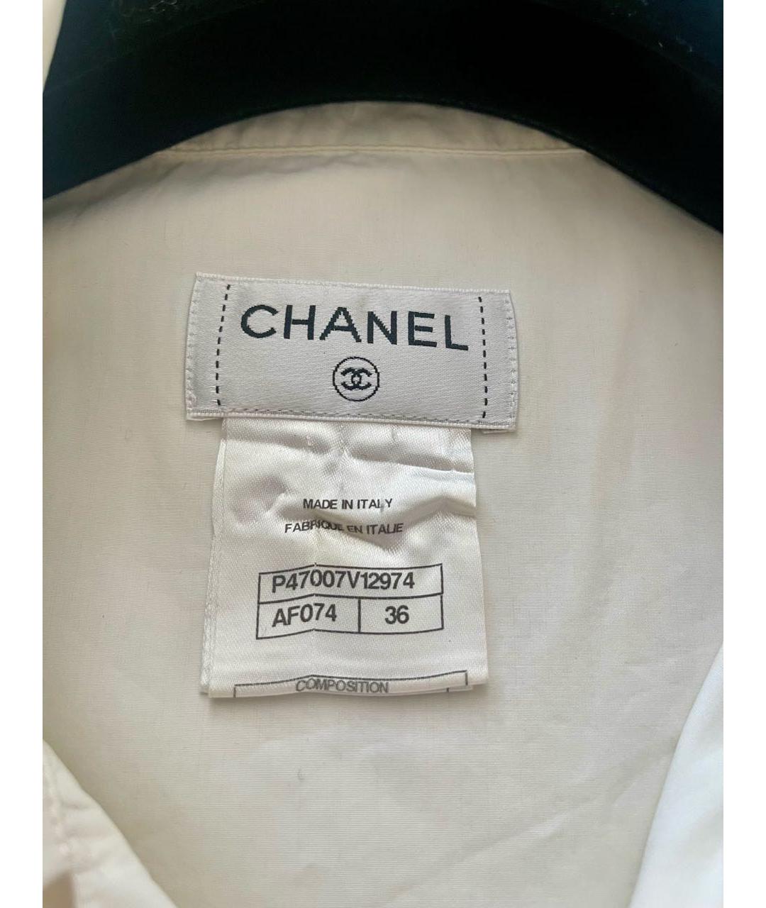 CHANEL Белое хлопковое повседневное платье, фото 3