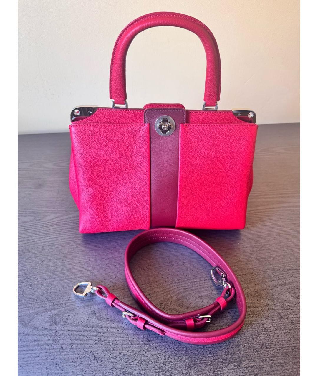 LOUIS VUITTON Фуксия кожаная сумка с короткими ручками, фото 8