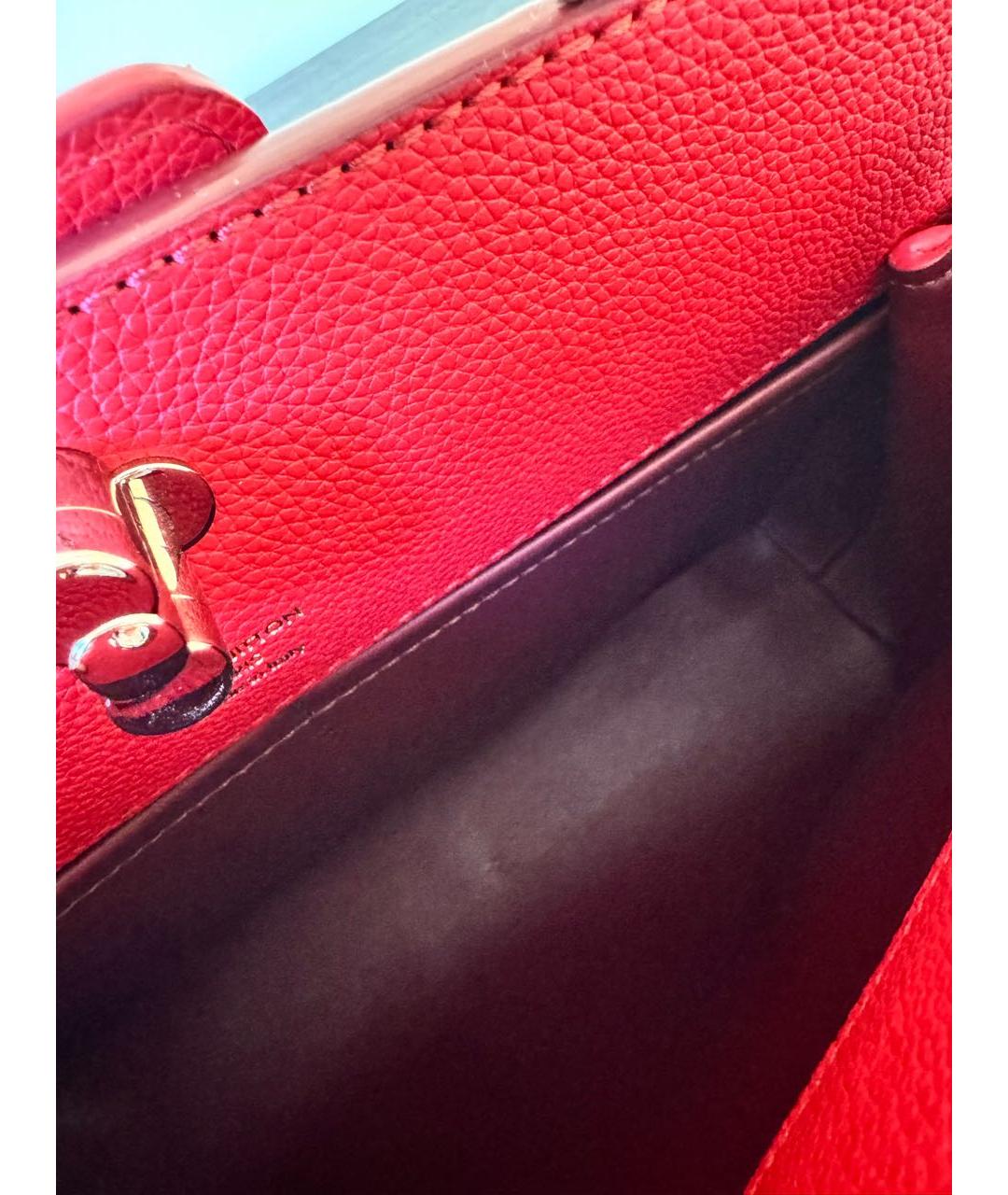 LOUIS VUITTON Фуксия кожаная сумка с короткими ручками, фото 4
