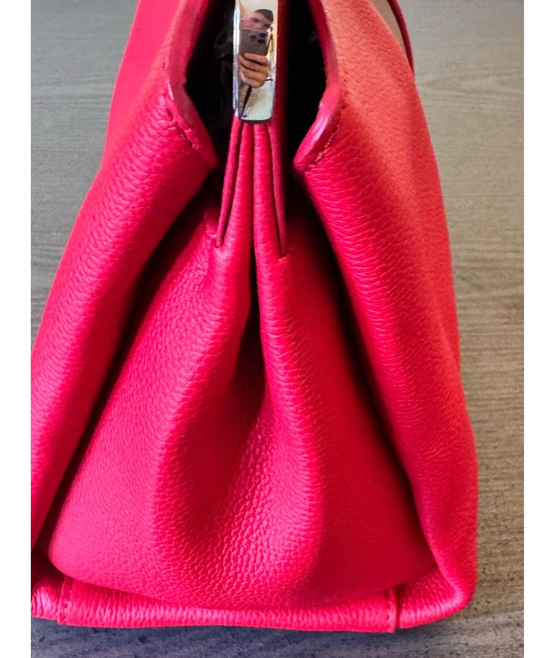 LOUIS VUITTON Фуксия кожаная сумка с короткими ручками, фото 6