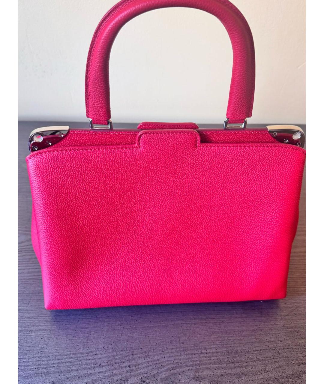 LOUIS VUITTON Фуксия кожаная сумка с короткими ручками, фото 3
