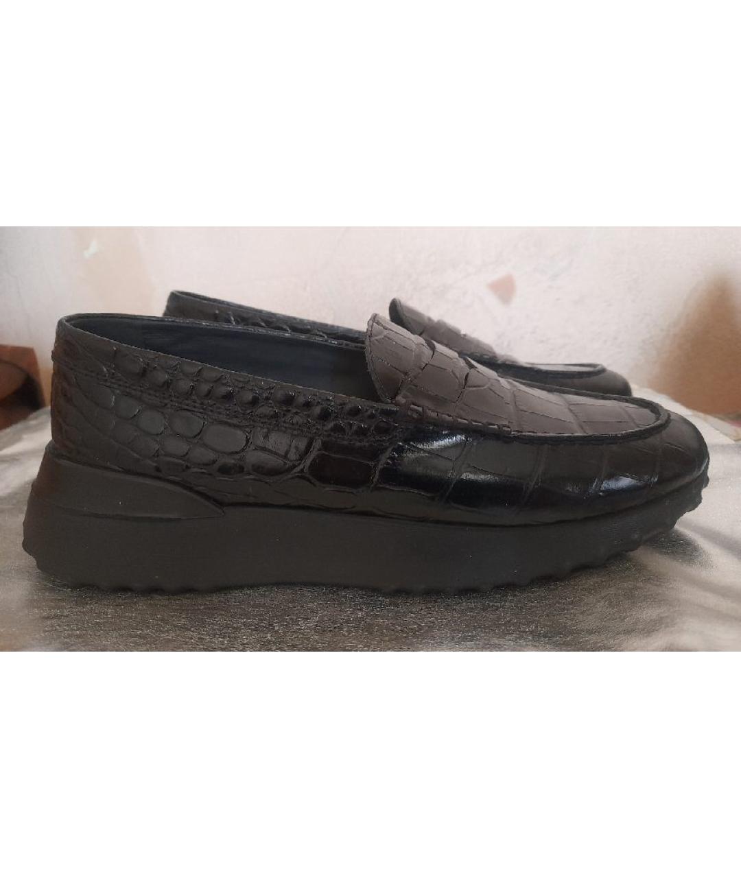 TOD'S Черные кожаные лоферы, фото 10