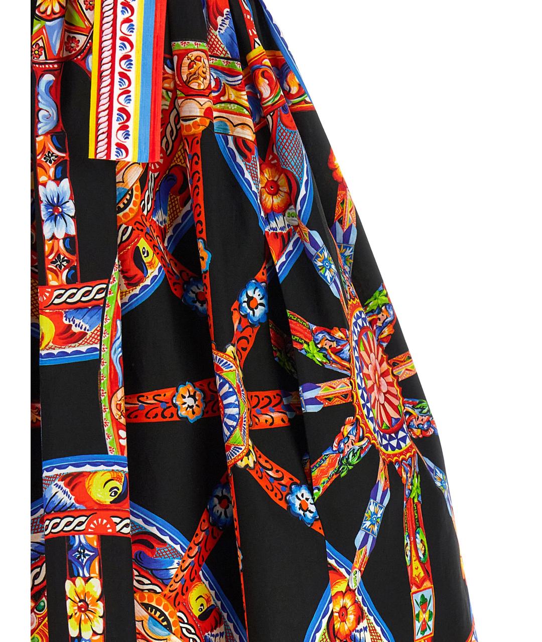DOLCE&GABBANA Мульти хлопковое коктейльное платье, фото 4