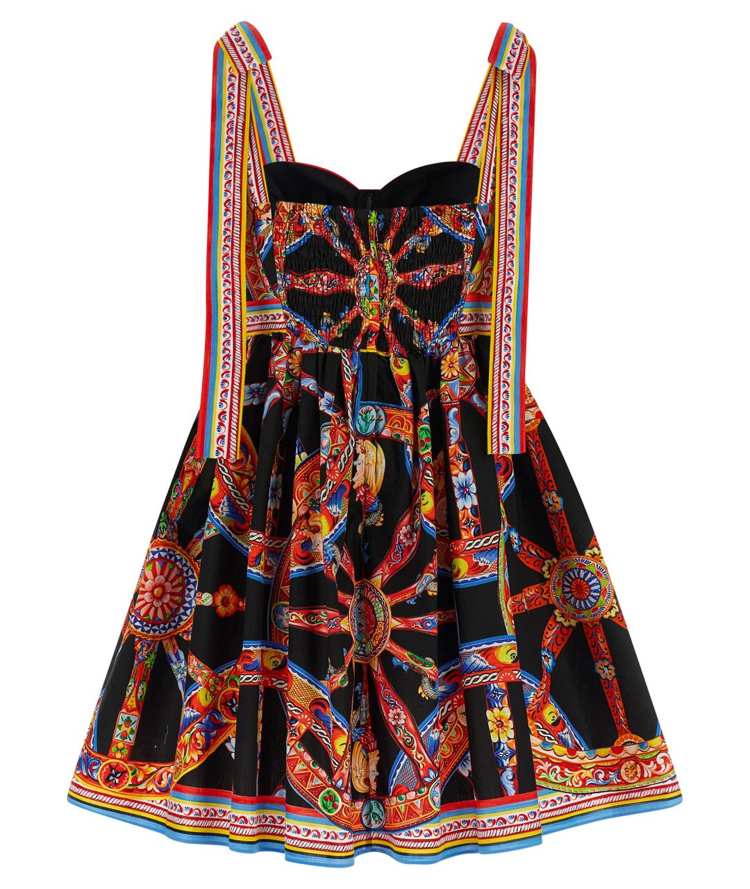 DOLCE&GABBANA Мульти хлопковое коктейльное платье, фото 2