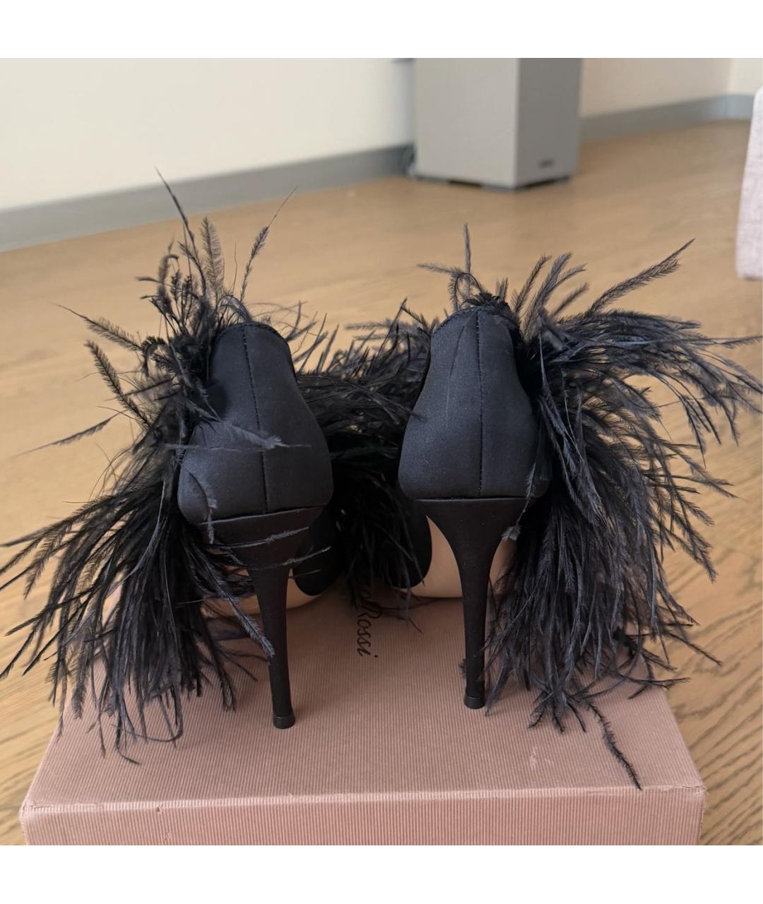 GIANVITO ROSSI Черные текстильные туфли, фото 4