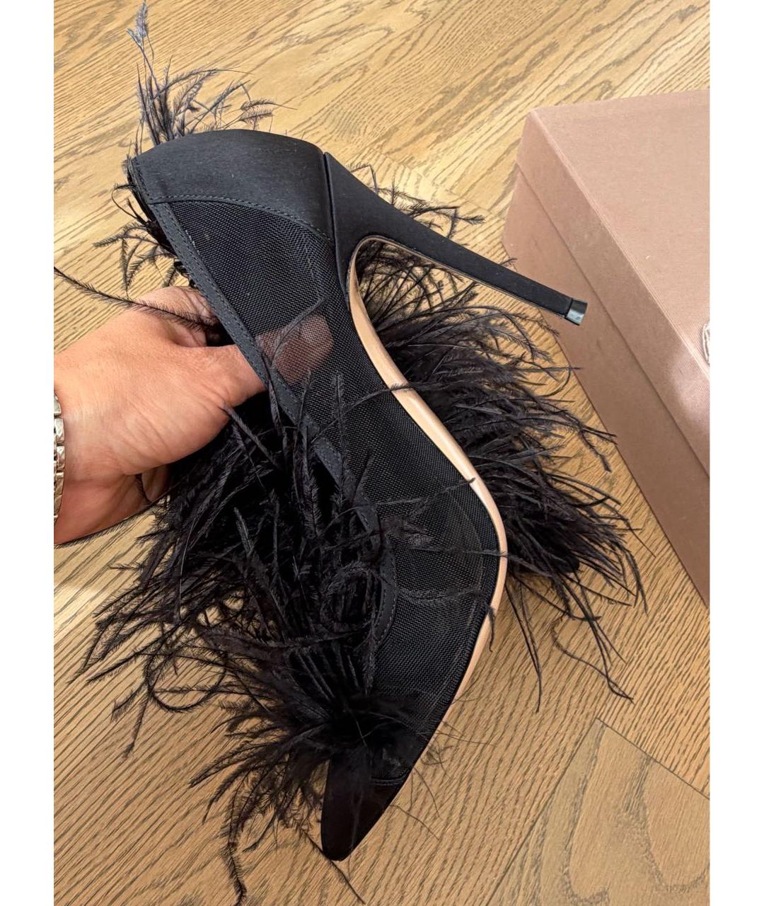 GIANVITO ROSSI Черные текстильные туфли, фото 3