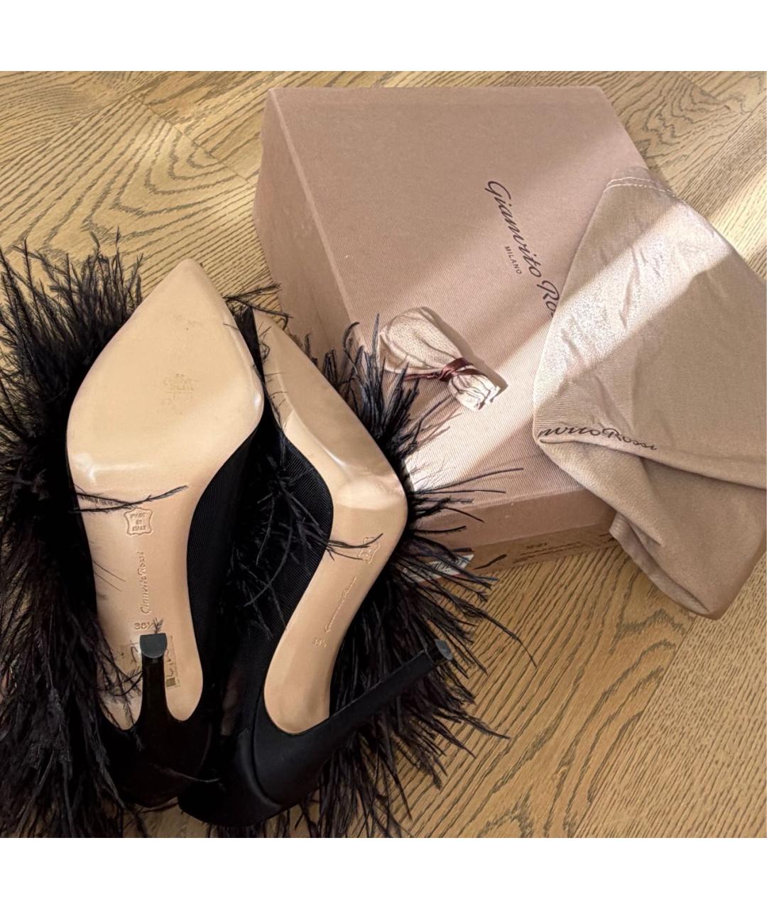 GIANVITO ROSSI Черные текстильные туфли, фото 5