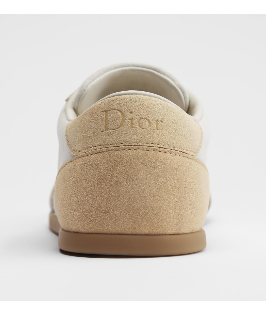 CHRISTIAN DIOR Бежевые замшевые кеды, фото 3