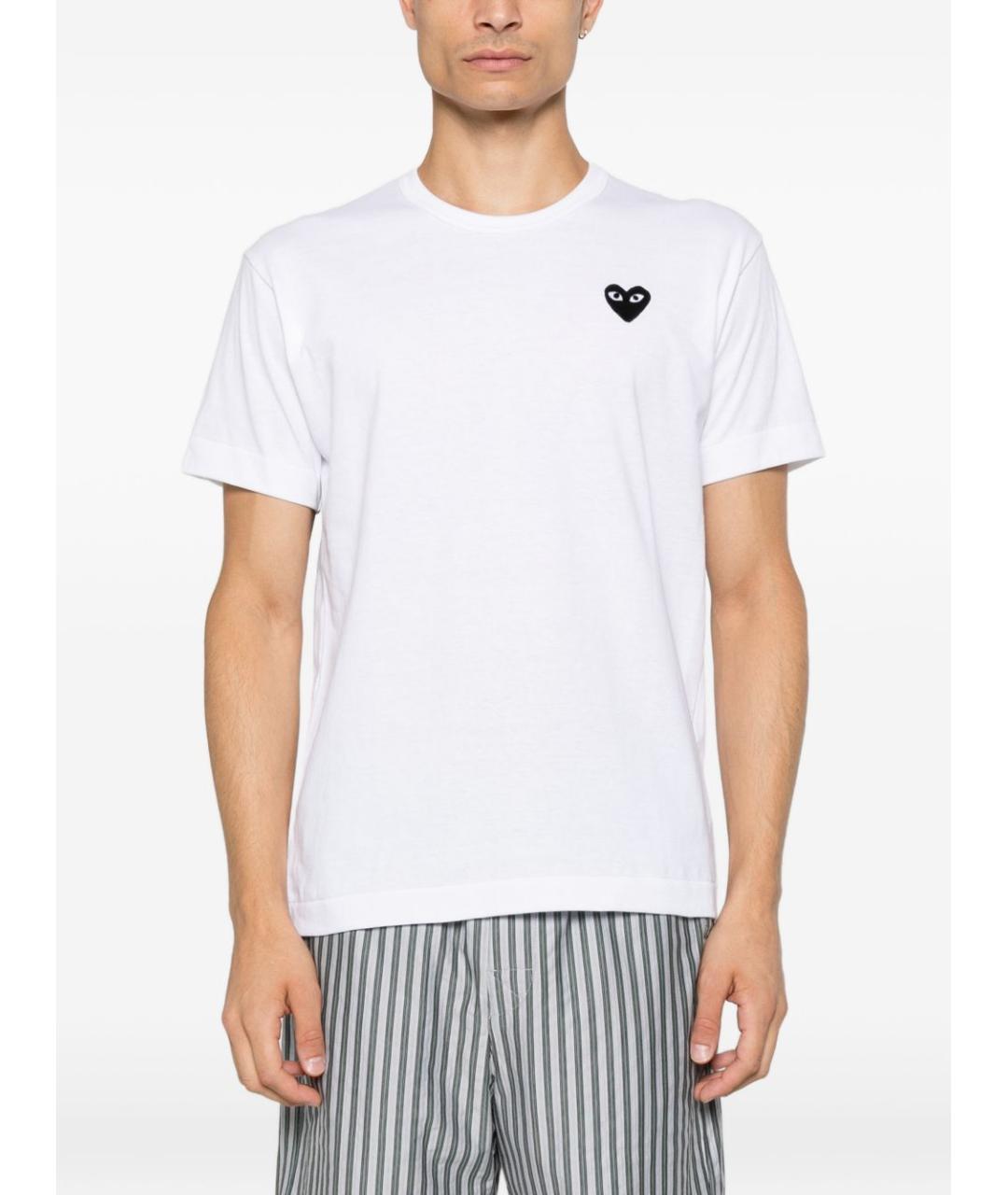 COMME DES GARÇONS Белая хлопковая футболка, фото 2